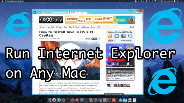 internet explorer for mac os x 10.12.5